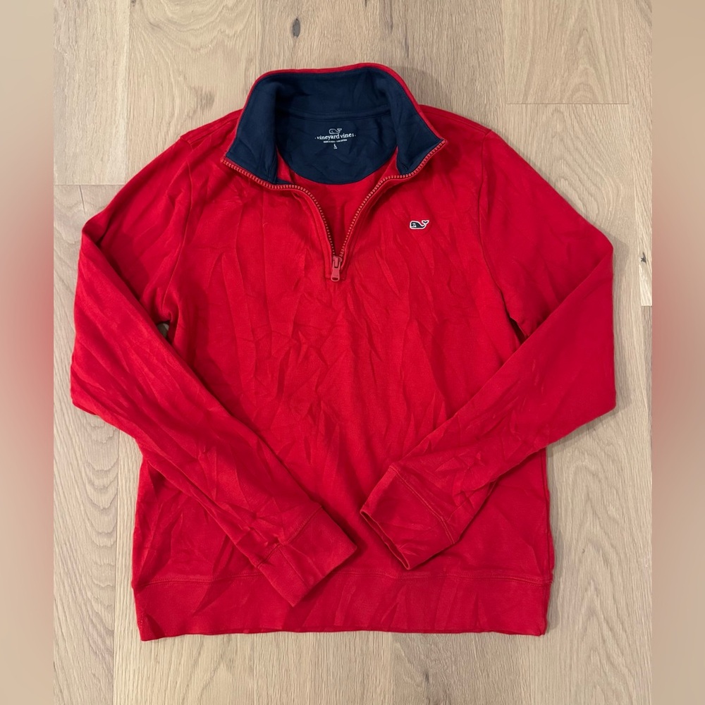 Boy’s Vineyard Vines 1/4 Zip Long Sleeve Shirt - Size Large (14-16)